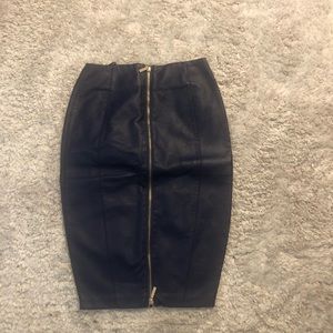 Faux leather skirt